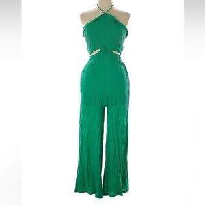 Green Halter Jumpsuit